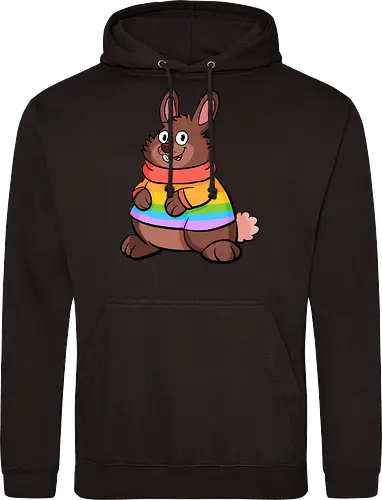 Regenbogenhase - Hase, Queer, Regenbogen - Standard Hoodie
