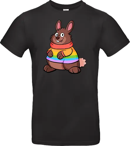 Regenbogenhase - Hase, Queer, Regenbogen - Standard T-Shirt