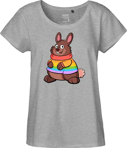 Regenbogenhase - Hase, Queer, Regenbogen - Fairtrade Girl Shirt