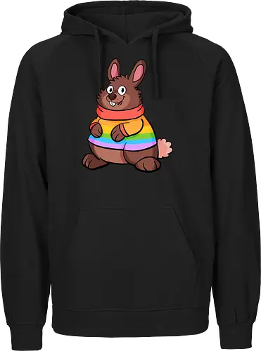 Regenbogenhase - Hase, Queer, Regenbogen - Fairtrade Hoodie