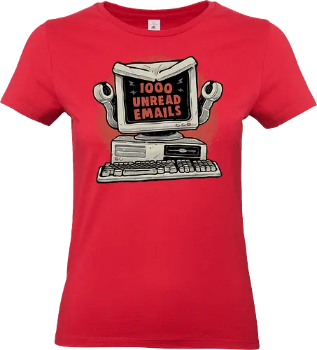 Attack of the 1000 Unread Emails - Funny, humor, inspirational, motivational, office, work, emails - Standard T-Shirt (Women)