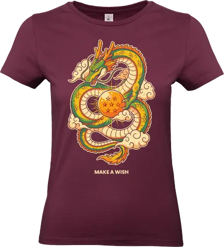 Make a Wish - eternal dragon, make a wish, anime dragon shirt, seven star orb, shenron inspired art, mythical dragon tee, green dragon graphic, japanese aesthetic clothing, manga lover gift, dragon ball fan art, shenron t-shirt, legendary dragon, wish granting dragon, divine dragon, oriental dragon art, anime streetwear, celestial dragon, magic orb shirt, dragon quest apparel - Standard T-Shirt (Women)