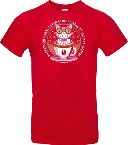 Steelport Cat Coffee Emblem - saints row, johnny gat, third street saints, agents of mayhem, gat out of hell, saintsrow, cat, professor genki, games, gamer, gaming, video game, video games, saints row 4, coffee - Standard T-Shirt