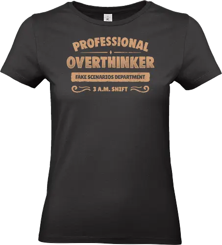 Professional Overthinker - koalatees, koala, overthinker, fake scenarios, anxiety, introvert humor, insomnia, late night, sarcastic, ironic, funny quote - Standard T-Shirt (Women)