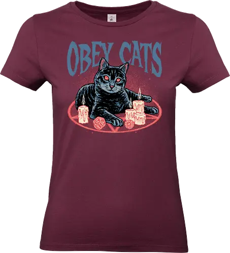 Obey Cats - Cat, cats, animal, funny, humor, witch, witchcraft - Standard T-Shirt (Women)