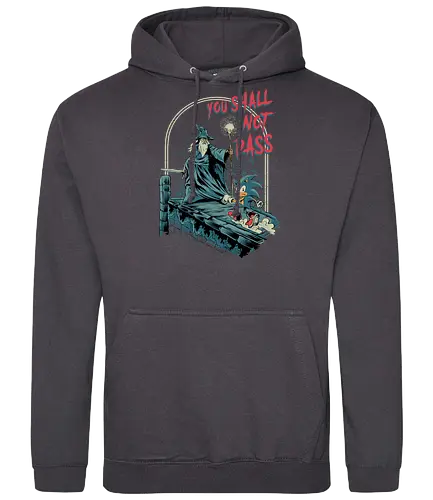 You Shall Not Pass - lotr, Hedgehog, game, humor, Wizard - Standard Hoodie