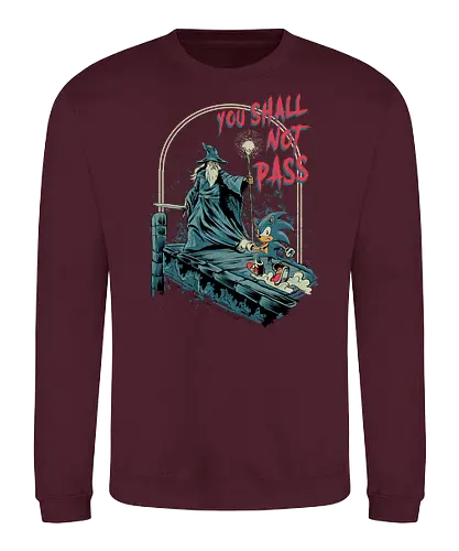 You Shall Not Pass - lotr, Hedgehog, game, humor, Wizard - Sweatshirt