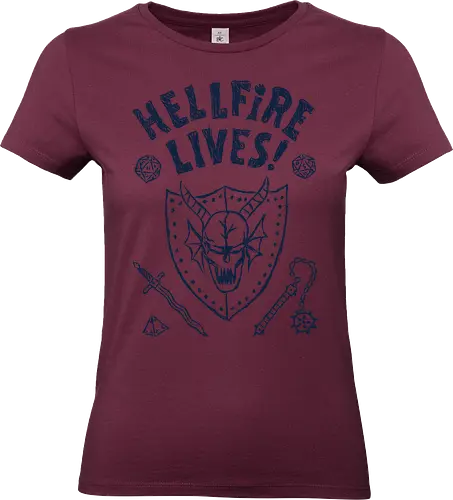 Hellfire lives  - series, television, eddie, dustin, Strange, retro, mike, max, lucas, 80s - Standard T-Shirt (Women)