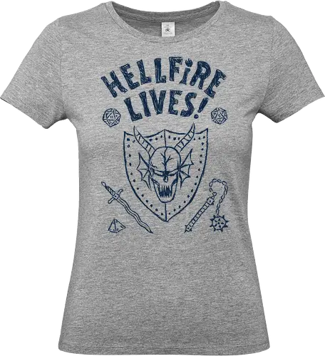 Hellfire lives  - series, television, eddie, dustin, Strange, retro, mike, max, lucas, 80s - Standard T-Shirt (Women)