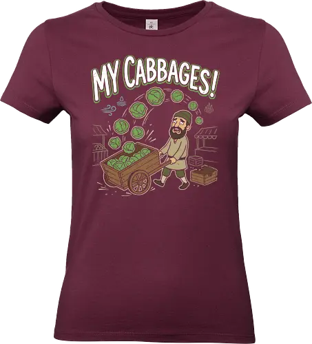 My Cabbages - my cabbages shirt, cabbage merchant t-shirt, funny anime meme apparel, elemental bending graphic tee, unlucky merchant shirt, avatar fan art, airbender humor, cabbage cart design, funny cartoon quote, cabbage man apparel, earth kingdom merchant, retro animation style, meme culture t-shirt, distressed graphic design, iconic cartoon running gag, fan favorite character, fantasy world humor, merchant in distress, cabbage lover gift - Standard T-Shirt (Women)