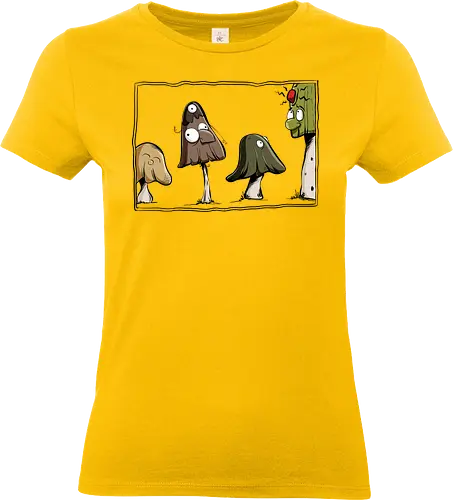 Verrückte Pilze - Pilz, Pilze, Goa, verrückt, lustig, cartoon, comic, wald, flora, fauna, süß - Standard T-Shirt (Women)
