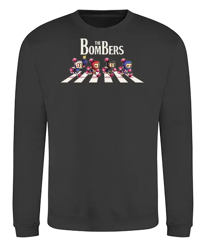 The Bombers  - games, game, bomber man, bomber, retro, abbey road, parody, Console, retro games, cute, bomb - Sweatshirt