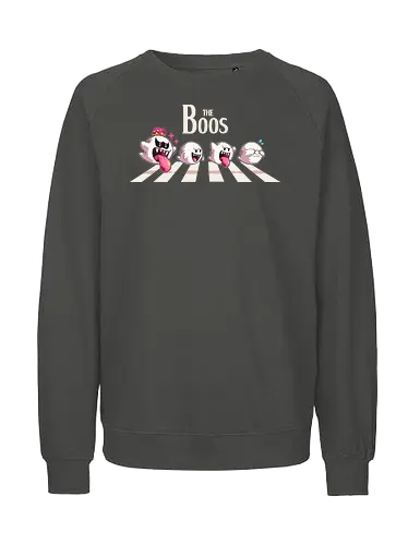 The Boos  - ghost, boo, king, abbey roady, parody, mario, scary, retro, Console, retro games, gaming, cute, shy - Fairtrade Sweatshirt