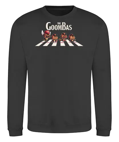 The Goombas  - Console, nes, goomba, retro game, retro, cute, gaming, mario, abbey road, parody, minion, games - Sweatshirt