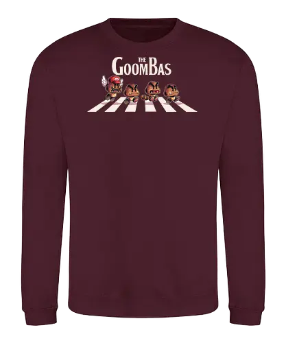 The Goombas  - Console, nes, goomba, retro game, retro, cute, gaming, mario, abbey road, parody, minion, games - Sweatshirt