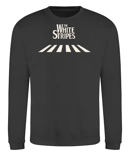 The White Stripes - humor, parody, rock, rocknroll, band, abbey road, beatles, stripes, music - Sweatshirt