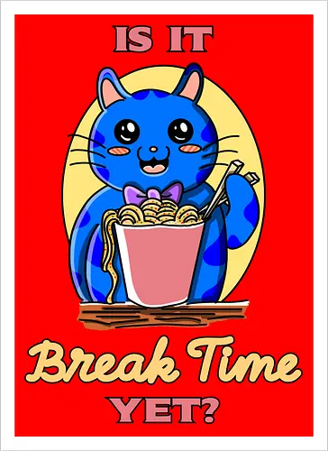 Pausenzeit – lustiger Kawaii-Humor über Arbeit und Job-Sarkasmus