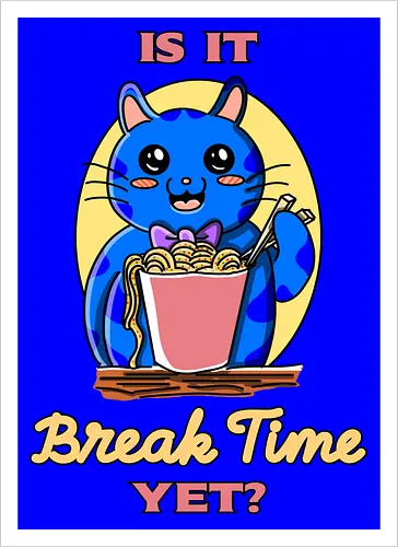 Pausenzeit – lustiger Kawaii-Humor über Arbeit und Job-Sarkasmus