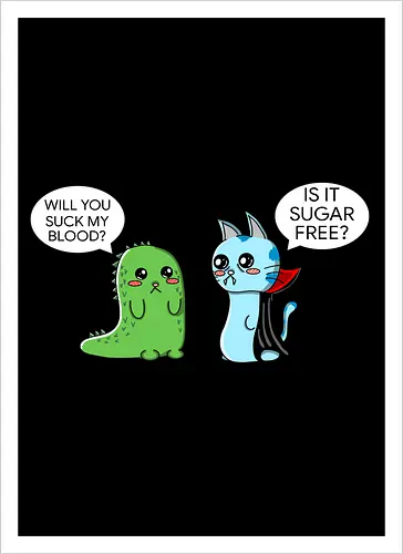 Lustiger Kawaii-Vampir mit zuckerfreiem Horror-Sarkasmus