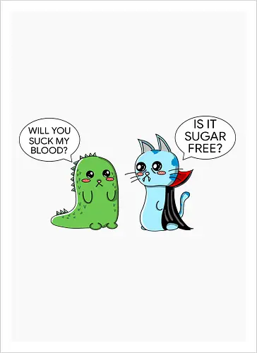 Lustiger Kawaii-Vampir mit zuckerfreiem Horror-Sarkasmus