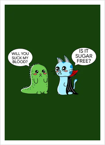 Lustiger Kawaii-Vampir mit zuckerfreiem Horror-Sarkasmus