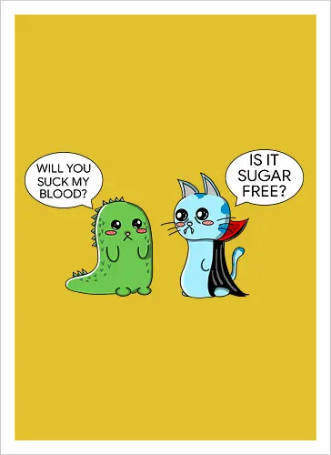 Lustiger Kawaii-Vampir mit zuckerfreiem Horror-Sarkasmus