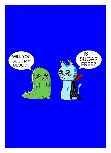 Lustiger Kawaii-Vampir mit zuckerfreiem Horror-Sarkasmus