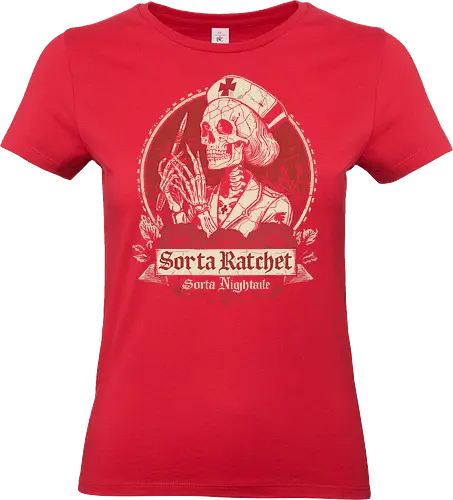 Ratchet Nightingale Skeleton Nurse - ratchet nurse, nightingale skeleton, halloween nurse, spooky nurse, creepy skeleton, funny nurse costume, gothic nurse, dark humor halloween, spooky season, skeleton nurse outfit, horror nurse, halloween aesthetic, nurse halloween party, edgy nurse design, creepy cute - Standard T-Shirt (Women)