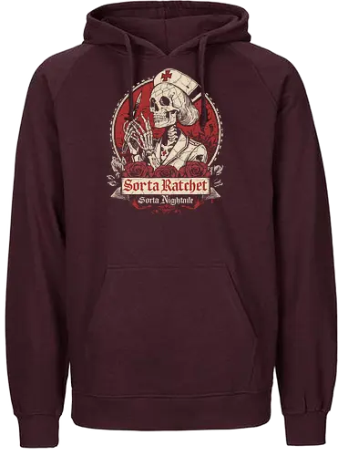 Ratchet Nightingale Skeleton Nurse - ratchet nurse, nightingale skeleton, halloween nurse, spooky nurse, creepy skeleton, funny nurse costume, gothic nurse, dark humor halloween, spooky season, skeleton nurse outfit, horror nurse, halloween aesthetic, nurse halloween party, edgy nurse design, creepy cute - Fairtrade Hoodie