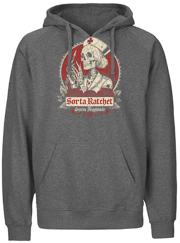 Ratchet Nightingale Skeleton Nurse - ratchet nurse, nightingale skeleton, halloween nurse, spooky nurse, creepy skeleton, funny nurse costume, gothic nurse, dark humor halloween, spooky season, skeleton nurse outfit, horror nurse, halloween aesthetic, nurse halloween party, edgy nurse design, creepy cute - Fairtrade Hoodie