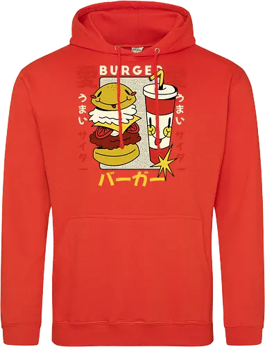 Burger Love – Kawaii Japanische Retro Food Art