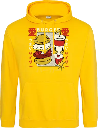 Burger Love – Kawaii Japanische Retro Food Art