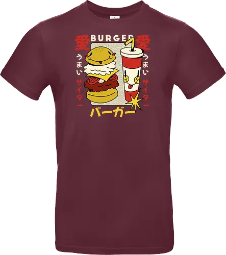 Burger Love – Kawaii Japanische Retro Food Art