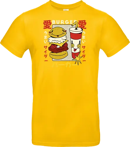 Burger Love – Kawaii Japanische Retro Food Art