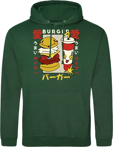 Burger Love – Kawaii Japanische Retro Food Art