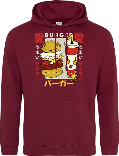 Burger Love – Kawaii Japanische Retro Food Art