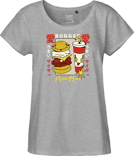 Burger Love – Kawaii Japanische Retro Food Art
