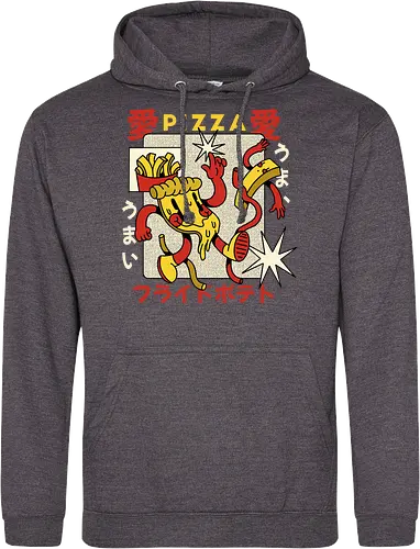 Pizza & Pommes – Japanische Retro Kawaii Food Art