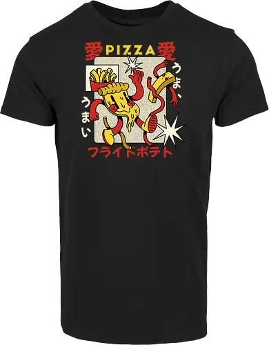 Pizza & Pommes – Japanische Retro Kawaii Food Art