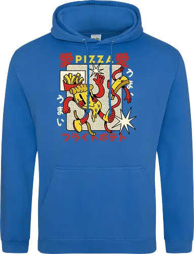 Pizza & Pommes – Japanische Retro Kawaii Food Art