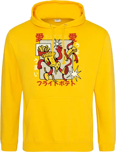 Pizza & Pommes – Japanische Retro Kawaii Food Art