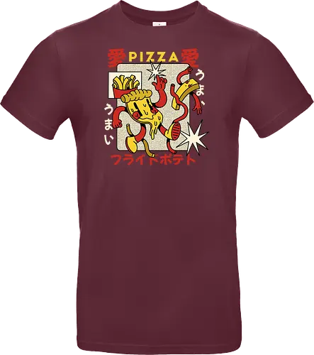 Pizza & Pommes – Japanische Retro Kawaii Food Art