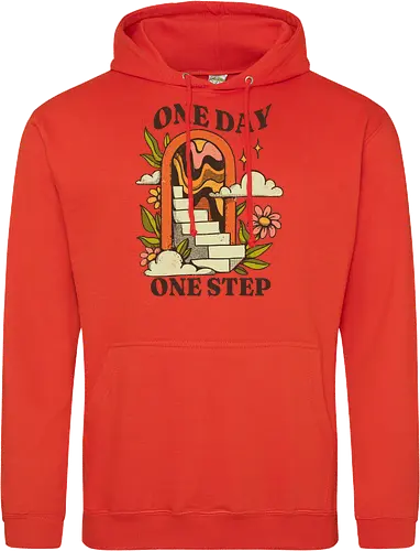 One Day One Step – Vintage Motivation Stairway Art