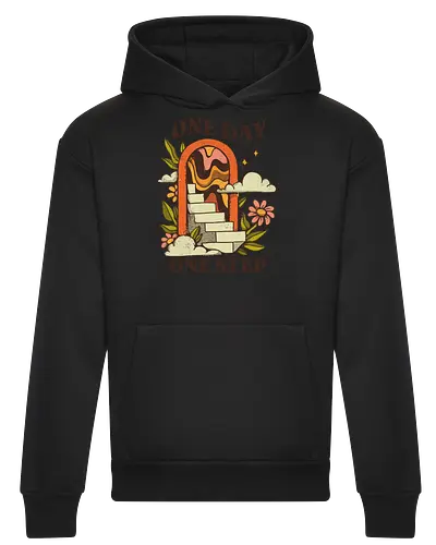 One Day One Step – Vintage Motivation Stairway Art