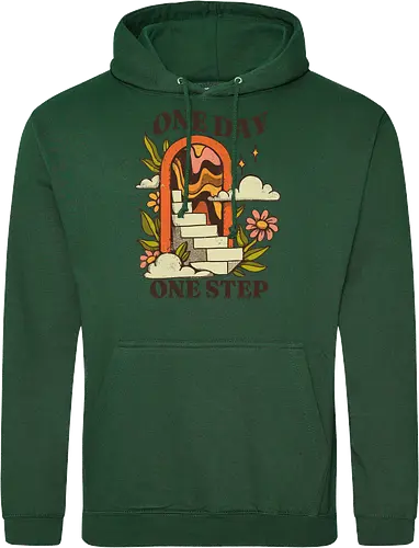 One Day One Step – Vintage Motivation Stairway Art