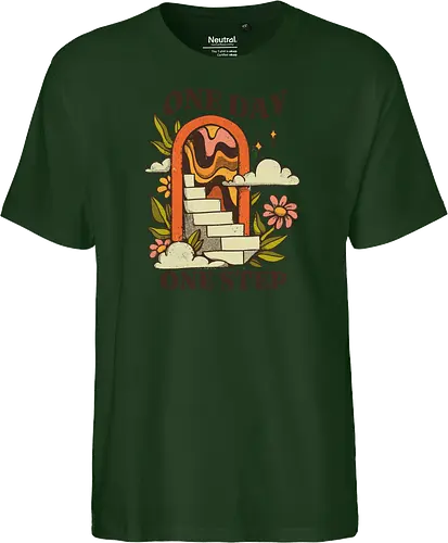 One Day One Step – Vintage Motivation Stairway Art