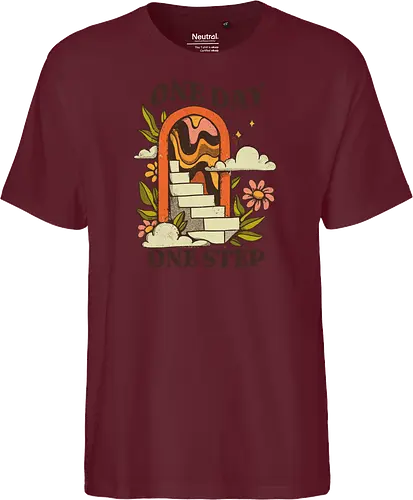 One Day One Step – Vintage Motivation Stairway Art