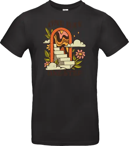 One Day One Step – Vintage Motivation Stairway Art