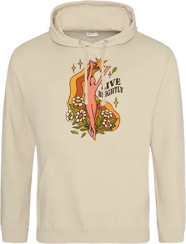 Live Brightly – Vintage Mental Health Floral Illustration | Vintage Illustration für mentale Gesundheit