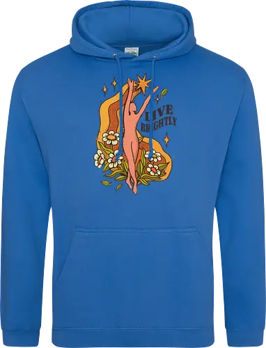 Live Brightly – Vintage Mental Health Floral Illustration | Vintage Illustration für mentale Gesundheit